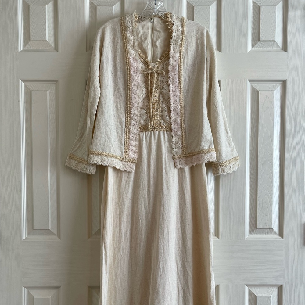 Gunne Sax hand sewn prairie dress with jacket